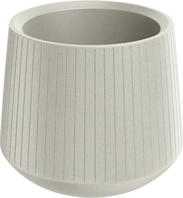 Prosperplast Blumentopf Coro Bowl modern gerippt in Sand, Durchmesser: 42 cm, Höhe: 48 cm - Bild 1