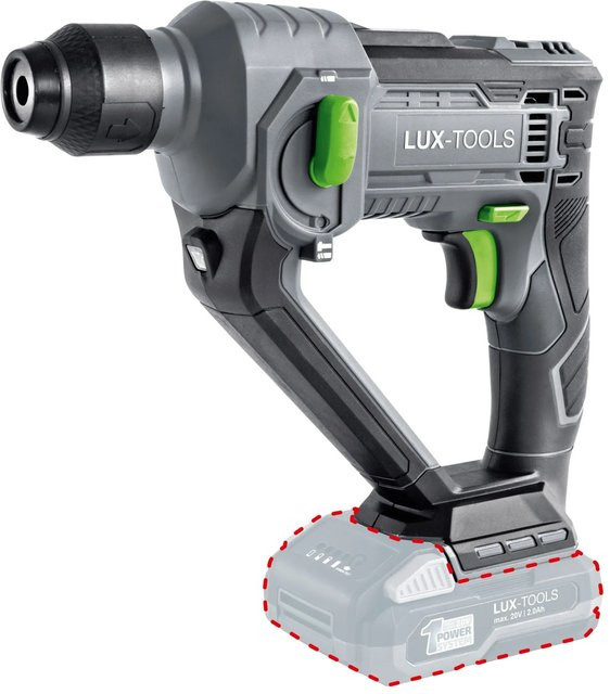 LUX-TOOLS Akku-Bohrhammer PowerSystem A-BH-20 in Grau - Bild 1