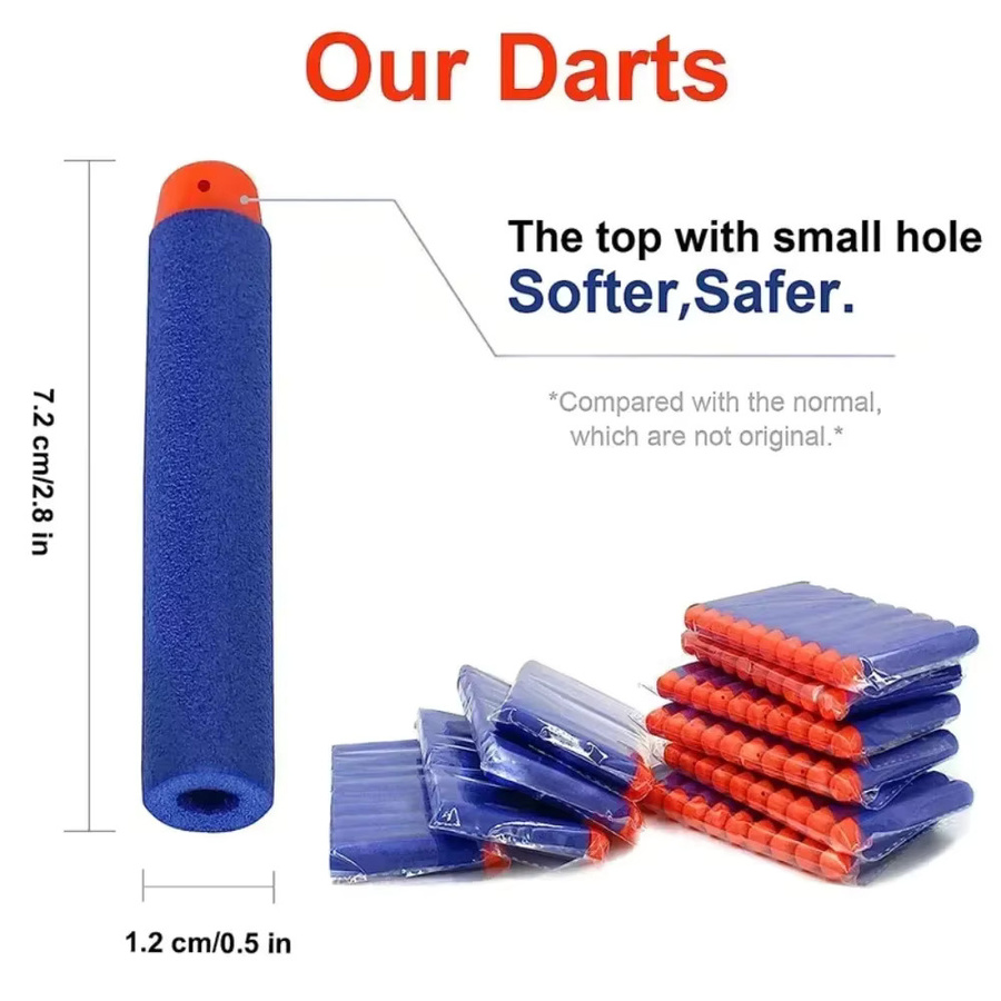 Nerf N-Strike Elite Blasters Munition, 50 Stück, blaue Ein-Loch-Darts-Nachfüllschaumkugeln - Bild 2