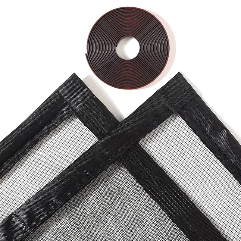 Magnetisches Moskitonetz von CHARM HOME aus schwarzem Glasgewebe als insektensicherer Vorhang für Fenster und Autofenster - Bild 4
