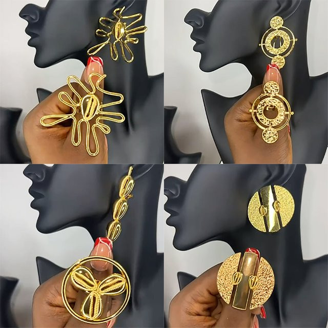 YM Schmuck-Set, Ohrringe und Ring, Gold, Damen - Bild 1