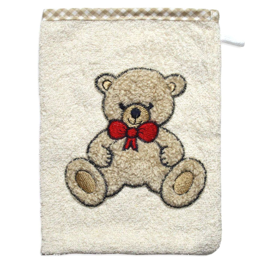 Wörner Waschhandschuh Teddy Natur, Kinder, Gesicht und Körper - Bild 1