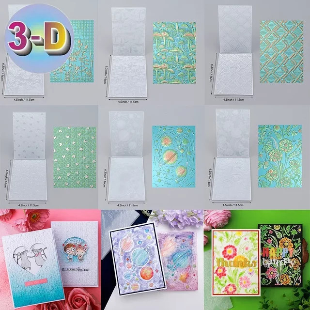 3D-Prägeform Floristik-Pilz-Gitter-Herz für Papierhandwerk in Multicolour - Bild 1