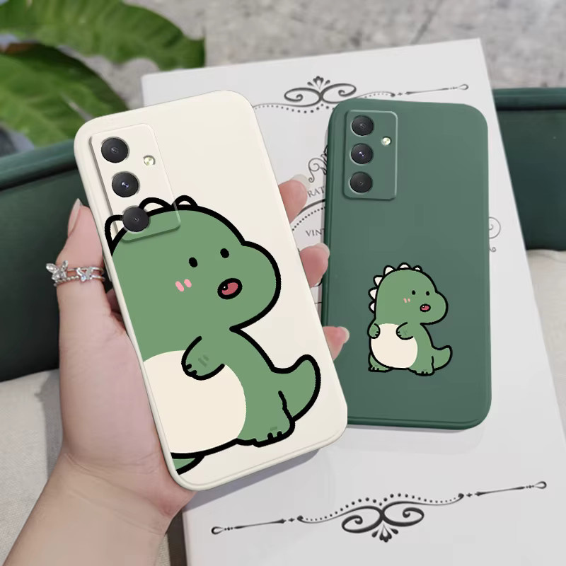 Dinosaurier Schutzhülle für Samsung Galaxy A55 A35 A25 A15 A16 A06 A05 A05S A54 A34 A24 A14 A04 A04S A04E 4G 5G in Weiß - Bild 3