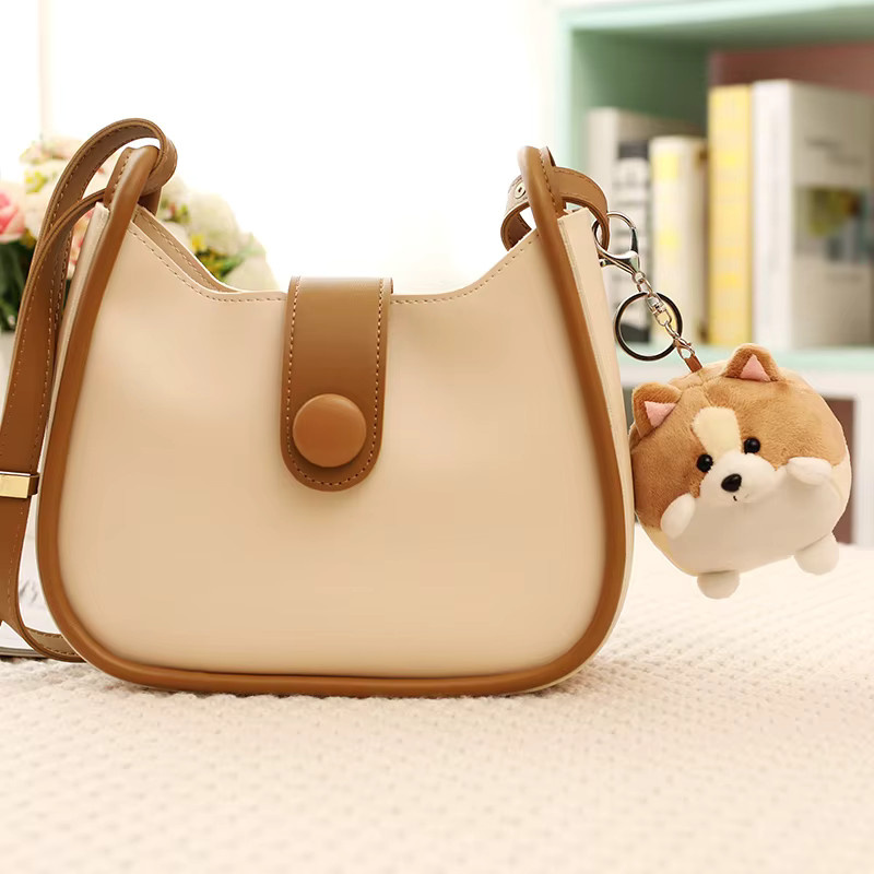 Kawaii Corgi Hund Plüsch Anhänger, Orange, Plüsch / Textil - Bild 1