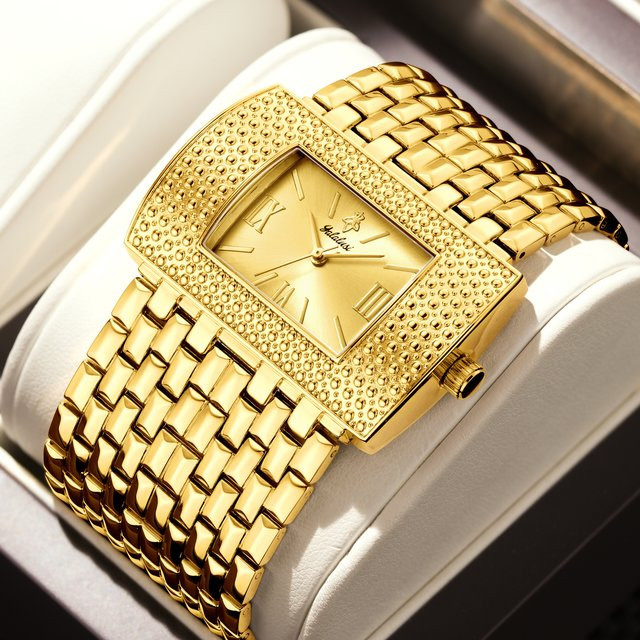 YaLaLuSi Armbanduhr, Quarzuhr, Gold, quadratisch, Damen - Bild 1