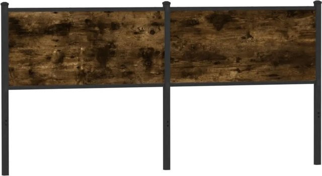 vidaXL Ersatz-Kopfteil für Betten in Räuchereiche, Farbe Braun, Material Holzwerkstoff und Stahl, Breite: 180 cm - Bild 1