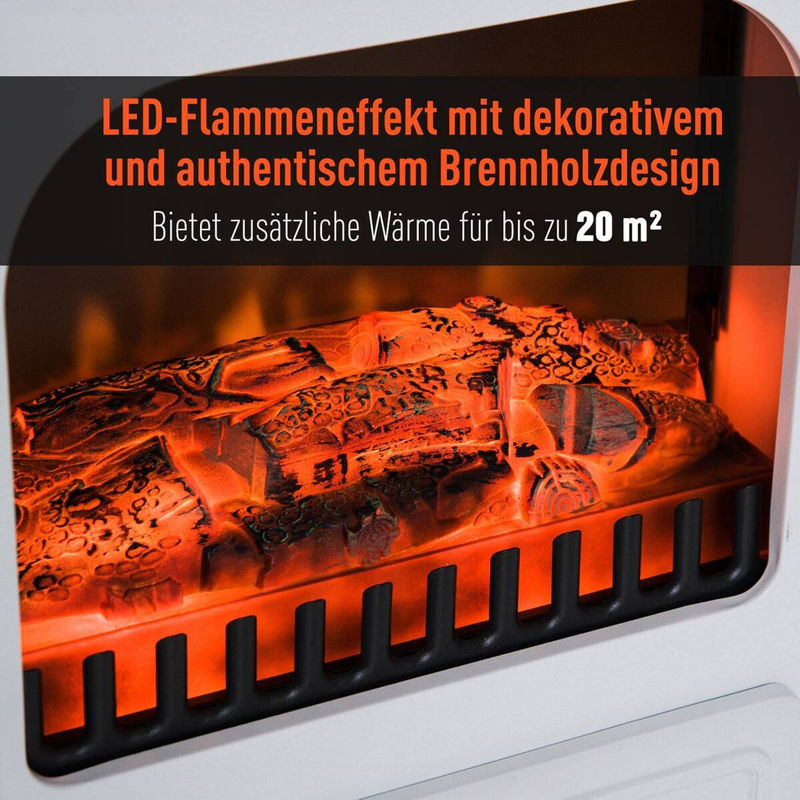 HOMCOM Elektrokamin Kaminofen mit Flammeneffekt in Schwarz, B/T/H: 45 x 28 x 54 cm - Bild 4