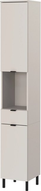 Germania Hochschrank Arcena in Kaschmir Beige mit Soft-Close-Türen, B/T/H: 30 x 34 x 190 cm - Bild 1