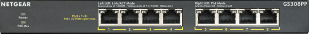 Netgear GS308PP Netzwerk Switch Ethernet/LAN in Schwarz - Bild 1