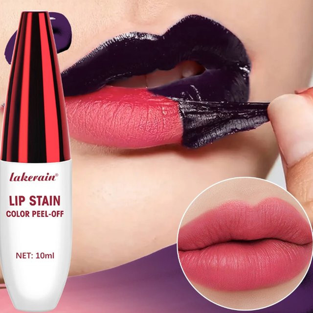 Lakerain Abziehbarer Lipgloss, Wasserfest, Matt, 3 Farben - Bild 1