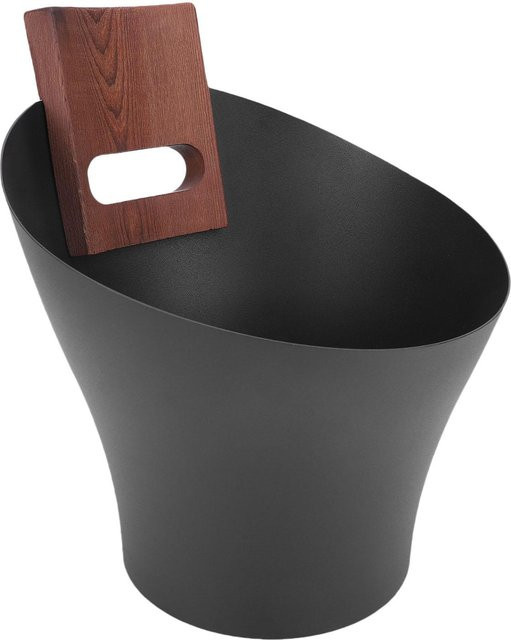 Aimo Saunaeimer Set aus Aluminium mit Schöpfkelle und langem Holzgriff, Schwarz, 5 l - Bild 1