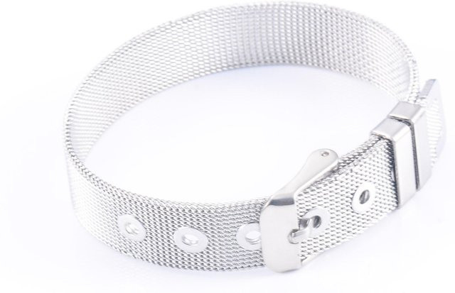 Uhrenarmband Edelstahl, Silber, 21 cm, Damen Herren - Bild 1
