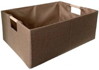 Mixingtime Aufbewahrungsbehälter aus Stoff mit Holzgriffen und verstärktem Boden in Beige - Bild 1
