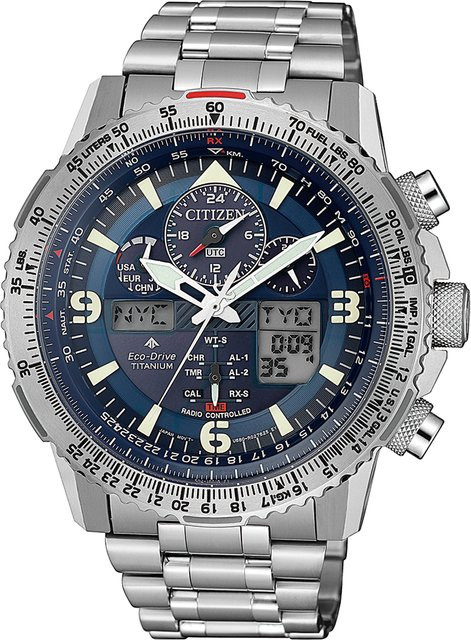 Citizen Chronograph, Solar, Titan, Blau, 45 mm, Herren - Bild 1