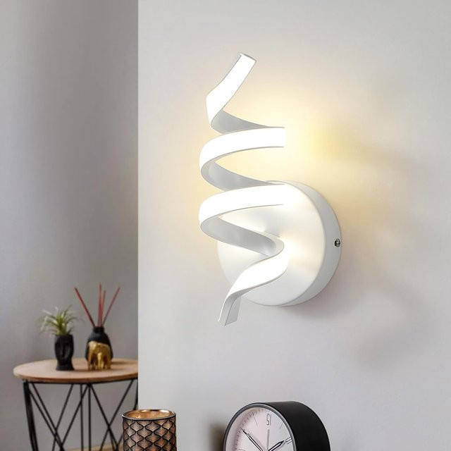 Moderne LED Wandlampe für Innenbereich in Weiß mit Warmweiß 3000K, Up-Down Design für Wohnzimmer, Schlafzimmer und Flur, 7W - Bild 1