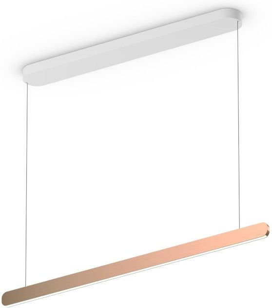 Occhio Mito linear volo 100 up LED-Pendelleuchte in Weiß matt und Rose Gold mit Occhio air Modul, dimmbar und höhenverstellbar von 65 bis 165 cm - Bild 1