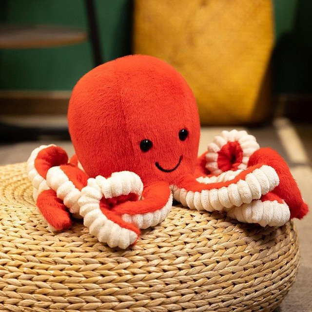 Roter Oktopus Kissen Plüschtier Puppe, Rot - Bild 1