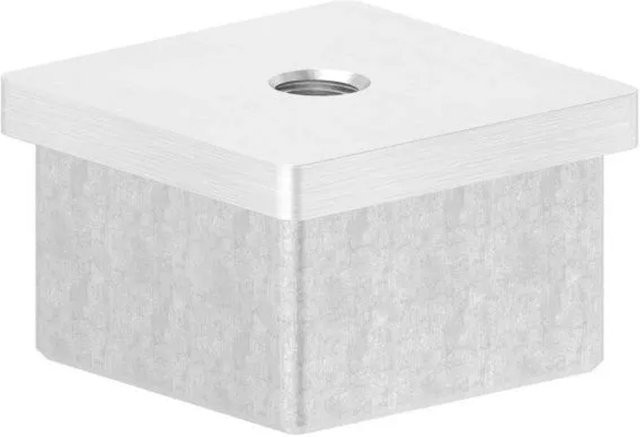 FeNau Einsteckkappe aus Edelstahl V2A in Silber mit M8 Gewinde, B/T: 40 x 40 mm - Bild 1