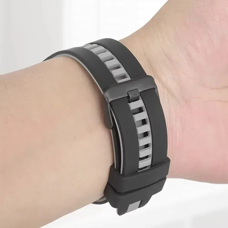 COLMI Uhrenarmband Silikon, Schwarz, Unisex, 20mm 22mm - Bild 5