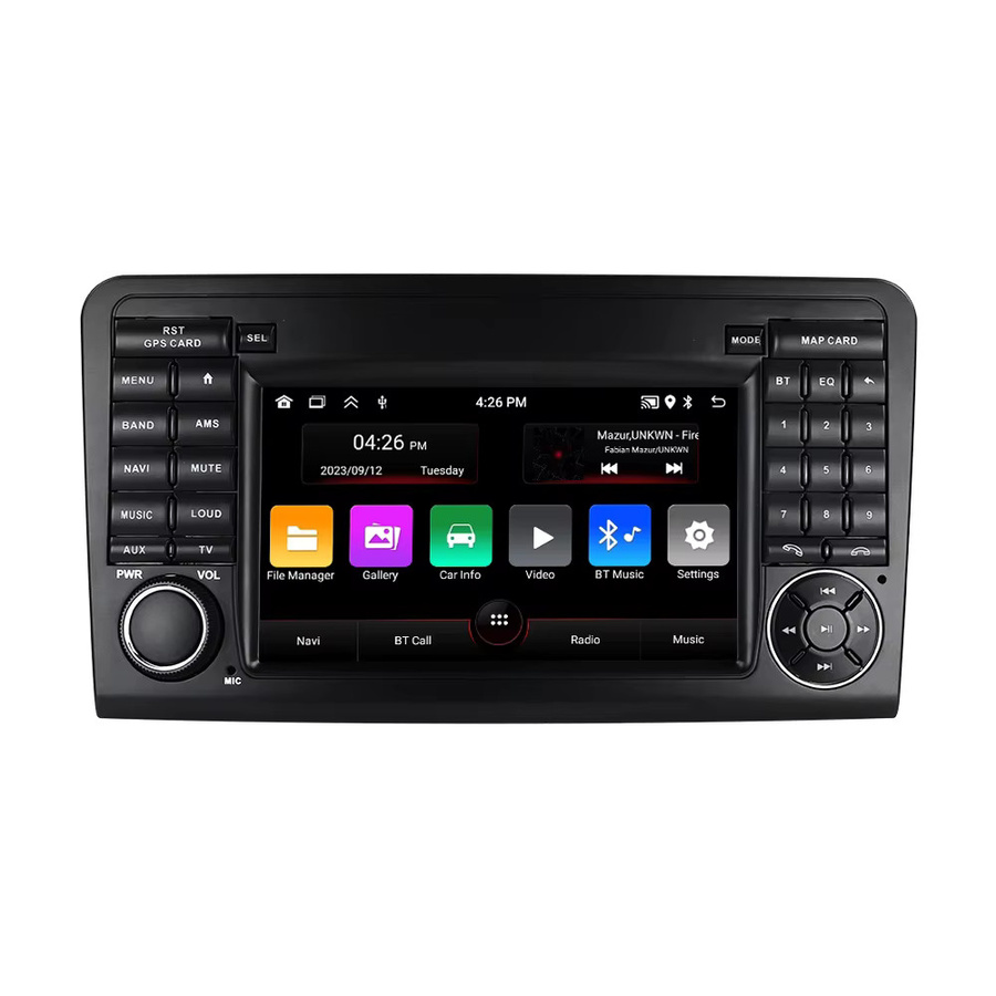 NAVIFANS Android 15 Autoradio mit Carplay für Mercedes Benz ML GL W164 X164, Schwarz - Bild 6