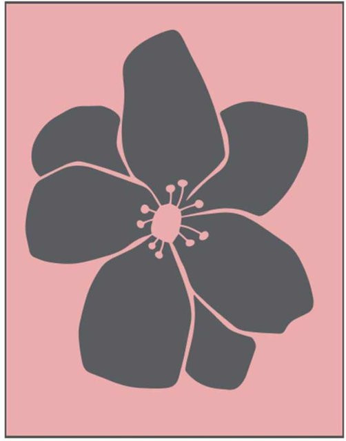 May&Berry Stempel Blüte Anemone in Rosa, Maße: 3,5 x 4,5 cm - Bild 1
