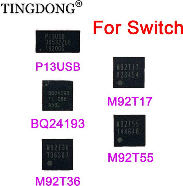 TingDong Lade IC Chipsatz M92T36 M92T55 BQ24193 PI3USB M92T17 für Nintendo Switch HDMI und Display in Schwarz - Bild 1