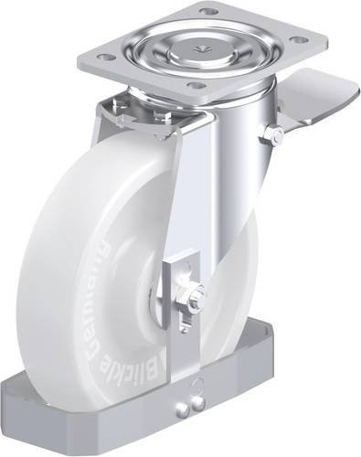 Blickle Stahlblech-Lenkrolle LH-SPO 201K-ST-FS in Weiß, Rad-Durchmesser: 20 cm, Tragfähigkeit: 900 kg - Bild 1