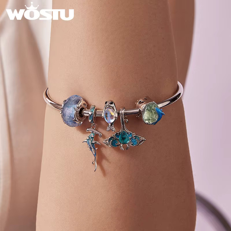 WOSTU Wal-Anhänger, 925 Silber, Perle, Damen - Bild 2