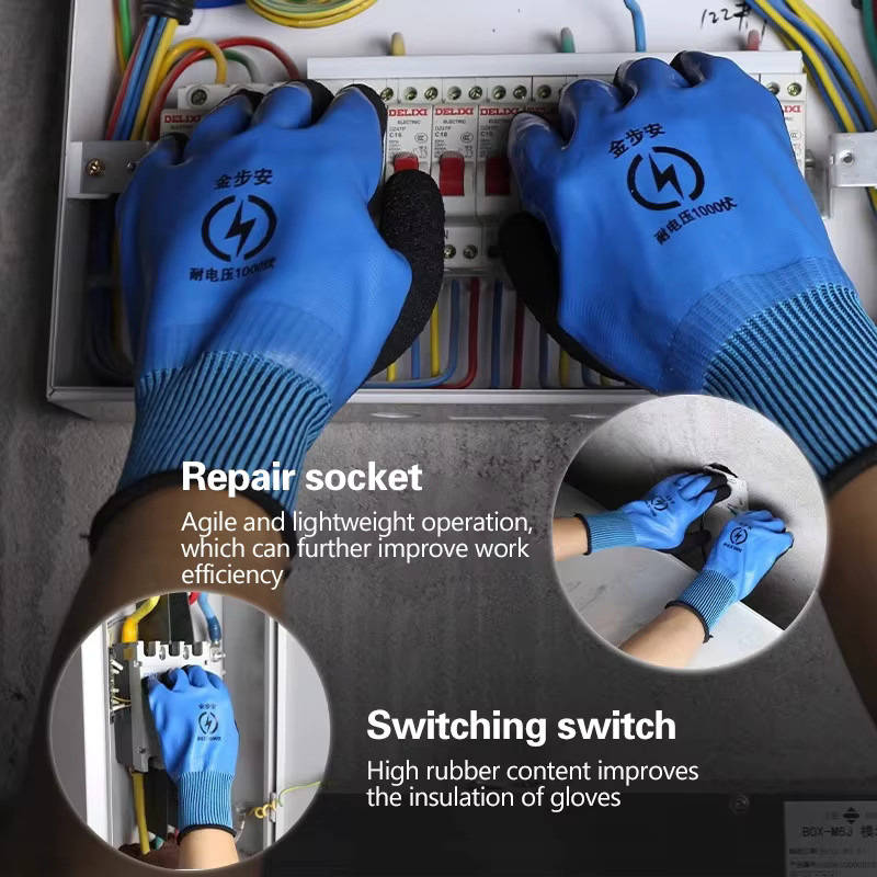 Blaue Elektriker-Isolierhandschuhe mit 1000 V Spannungsfestigkeit für deinen Sicherheitsschutz, 1 Paar - Bild 3