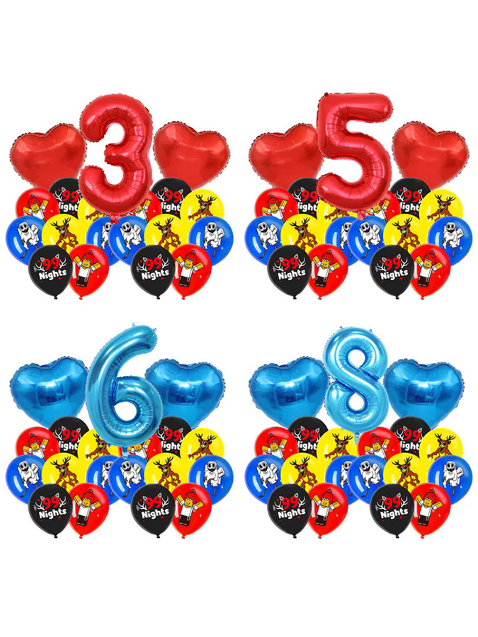 Potdemiel 99-Nacht im Wald, Ballons-Set, Party-Dekoration - Bild 2