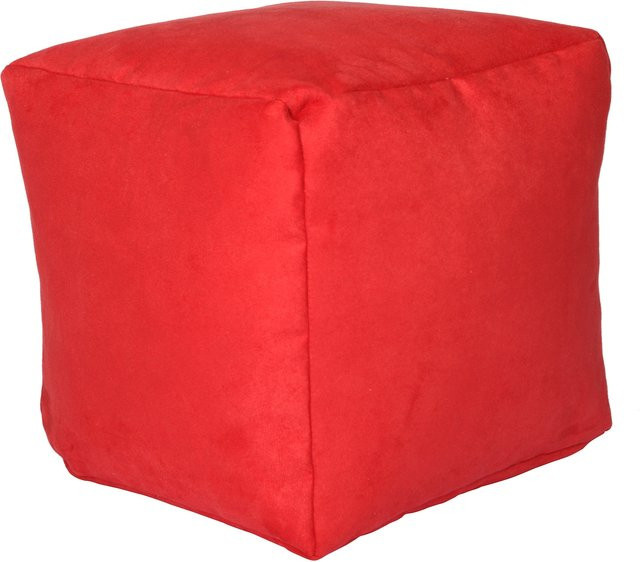 Linke Licardo Sitzwürfel Noble Soft in Rot, B/T/H: 40 x 40 x 40 cm - Bild 1
