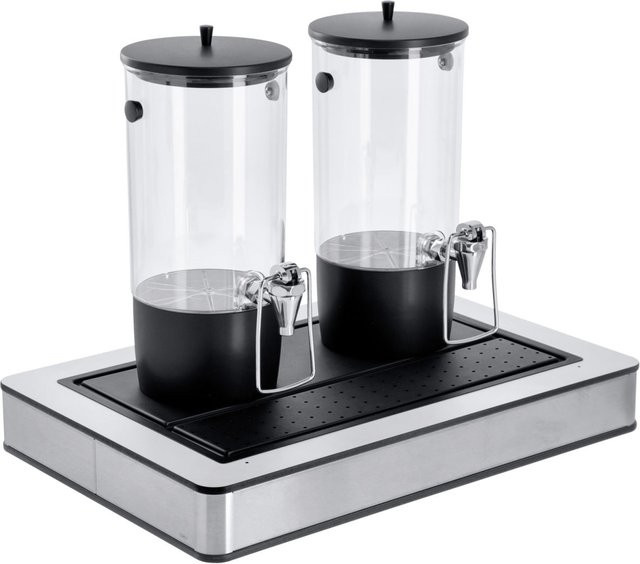 VEGA Saftspender Fundale doppelt, GN 1/1, 2x 4l, weiß/transparent/schwarz, B/T/H: 36,5 x 57 x 50,5 cm - Bild 1