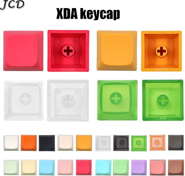 JCD 10 Stück Blanko 1u Tastenkappen im XDA Profil aus PBT für Cherry MX mechanische Tastaturen in Schwarz und Multicolour - Bild 1