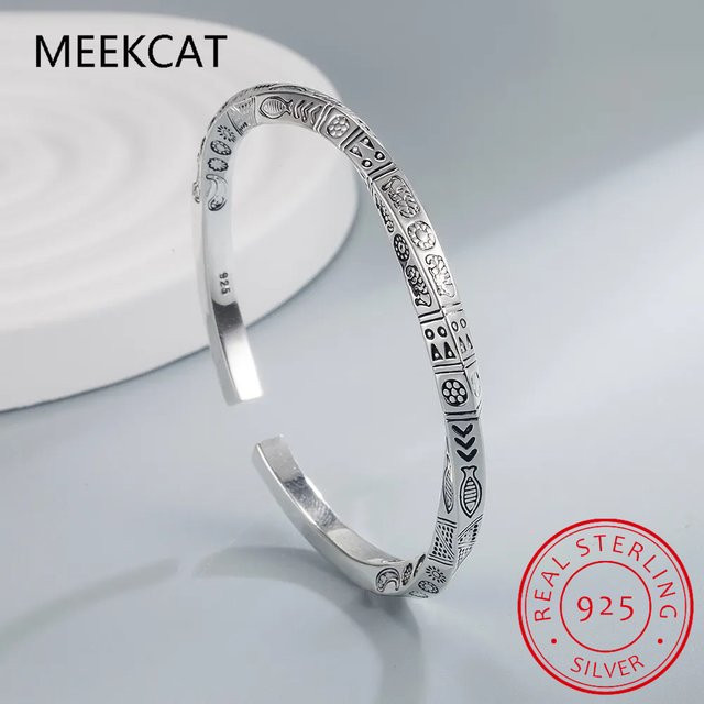 MEEKCAT Armband, 925 Sterling Silber, Geometrie Totems, Damen - Bild 1