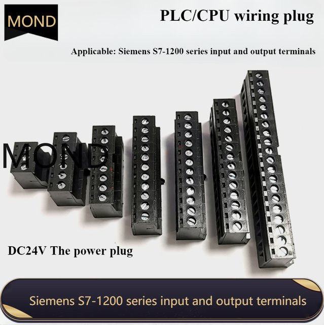 Siemens Anschlussklemmenblock für S7 200 und S7-1200 Serie SPS 1211/1214/1215/1217C Stromversorgung DC24V, Schwarz - Bild 1