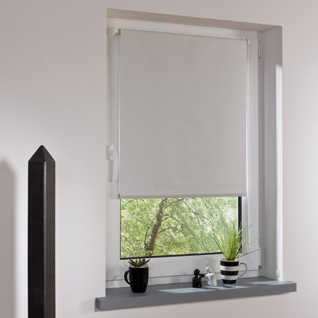 LIEDECO Verdunkelungsrollo Klemmfix, Farbe: Weiß, B: 150 cm, H: 80 cm - Bild 1