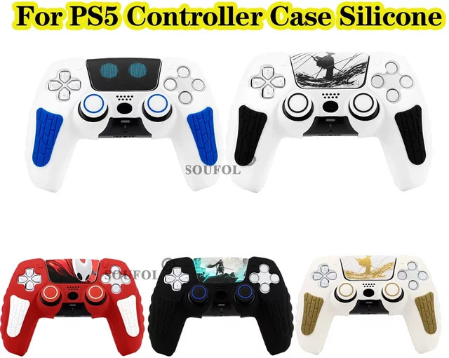 MBCHIPSTAR Anti-Slip Silikon Schutzhülle und Thumbstick-Grips für PS5 Controller in Schwarz - Bild 1