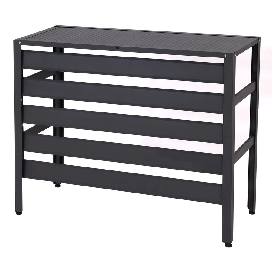 MCW Alu Verkleidung für Klimaanlage oder Wärmepumpe K59 als Schutzgitter und Abdeckung in Grau, B/T/H: 73 x 90 x 38 cm - Bild 3