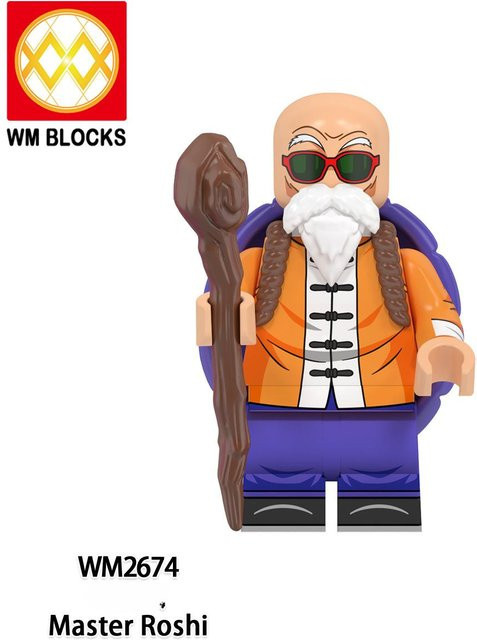 Goodluckygirl Anime Gebäudeblöcke Mini Actionfiguren Köpfe, orange, ab 6 Jahren - Bild 1