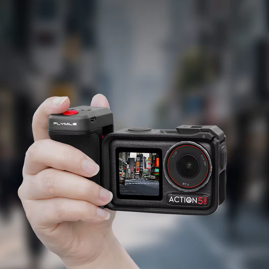 Flymile Action 5 Pro Street Grip Griffhalterung mit Bluetooth-Fernbedienung und Auslöseknopf für DJI OSMO Action 4 - Bild 2