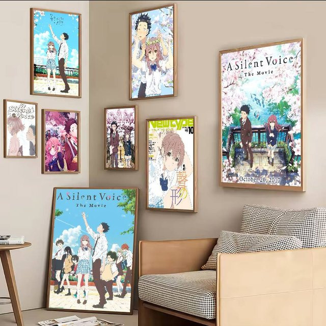 Beast Kingdom A Silent Voice Anime Film Klebeposter Vintage Wanddeko Mehrfarbig B: 15,0 cm, H: 15,0 cm - Bild 1