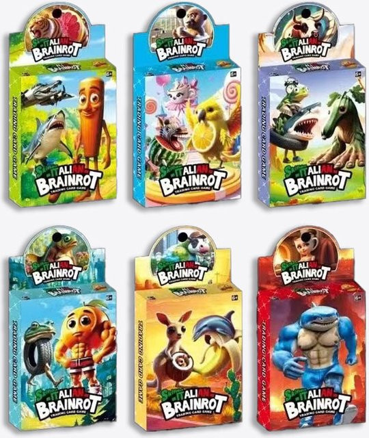 Haifeng Italienische Brainrot Tung Tung Sahur Figur Karte, Karten Set, Bunt - Bild 1