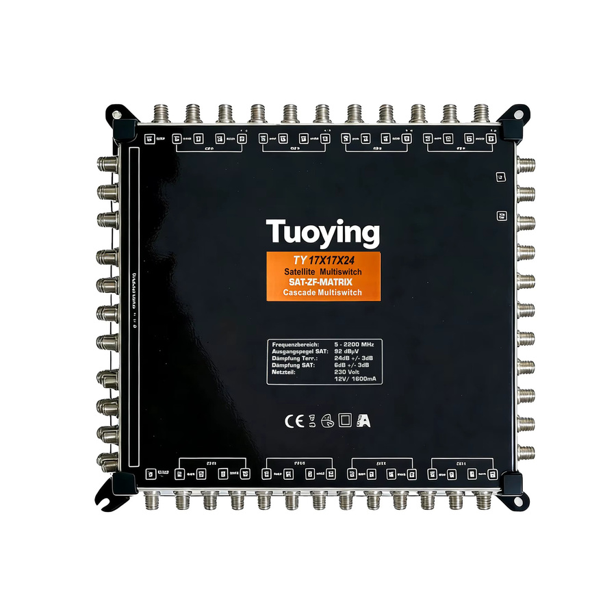 Tuoying Kaskaden-Satelliten-Multiswitch in Schwarz, B/T/H: 17 x 17 x 24 cm - Bild 2