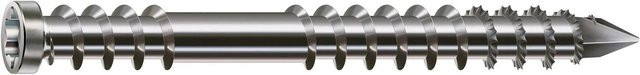 Spax Terrassenschraube Zylinderkopf mit T-Star Plus-Antrieb aus Edelstahl in Silber, Durchmesser: 6 mm, Länge: 60 mm, 175 Stück - Bild 1