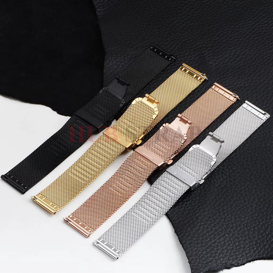 Uhrenarmband Edelstahl, Mesh, Silber, Unisex - Bild 3