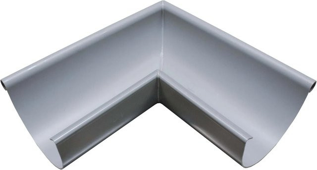 Inefa Rinnenwinkel 90 Grad Außeneck NW 180 Halbrund aus PVC in Grau - Bild 1