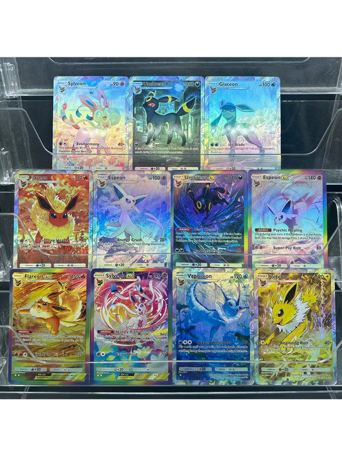 Keeppley Pokémon Sammelkarten, Eeveelution Umbreon Sylveon Glaceon, Pappe / Karton - Bild 2