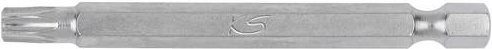 KS Tools Torx-Bit 1/4" CLASSIC TX mit Bohrung, silber, Länge: 75 mm - Bild 1