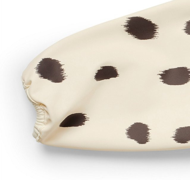 Elodie Langärmeliges Lätzchen Dalmatian Dots Grande in Weiß - Bild 1